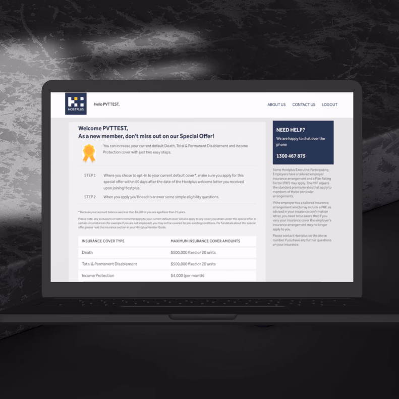 Digital insurance across 18+ super funds project preview